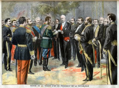 Overrekkelse av Det gylne skinn til republikkens president Felix Fauré av Unknown artist
