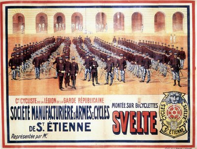 Presentasjon av sykkelselskapet til Legion of the Republican Guard: Société manufacturière d