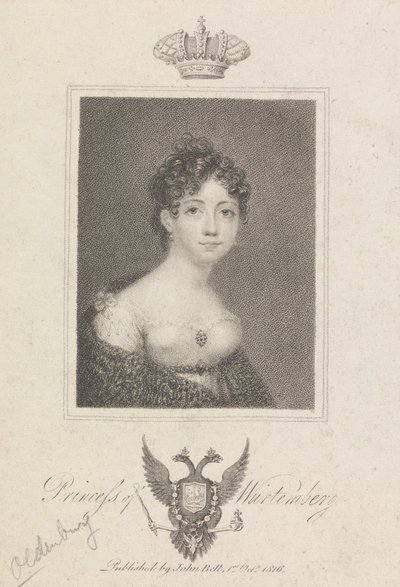 Prinsesse av Würtemberg av Unknown artist