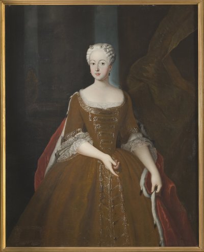 Prinsesse Frederique Louise av Preussen - Portrett av prinsesse Friederike Luise av Preussen (1714-1784), markgrevin av Brandenburg-Ansbach, Anonym . olje på lerret av Unknown artist