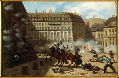 Stormingen av vanntårnet, Place du Palais-Royal, 24. februar av Unknown artist