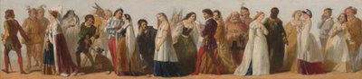 Prosesjon av karakterer fra Shakespeares skuespill av Unknown artist