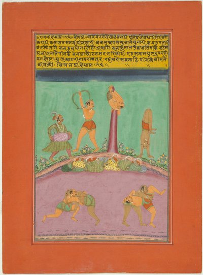 Ragini Desakh, Page fra et Jaipur Ragamala-sett av Unknown artist