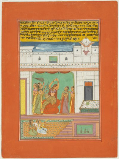 Ragini Desavaradi, Page fra et Jaipur Ragamala-sett av Unknown artist
