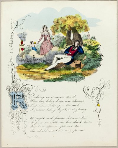 Liggende på en rosenrød høyde (valentinsdag) av Unknown artist