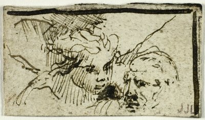 Rembrandts offer av Isak - Abrahams og englers hoder av Unknown artist