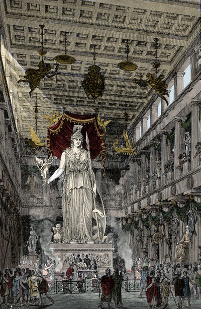 Representasjon av det indre av Parthenon av Unknown artist