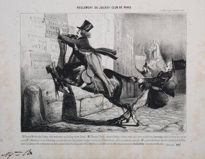 Regler for Jockey Club de Paris: Hvert medlem av Jockey Club må ha en Jockey og en hest... av Unknown artist