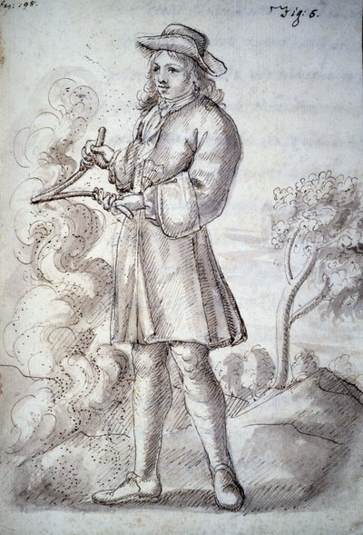 Rhabdomancia: avhandling med tittelen "" den okkulte fysikk eller avhandling om den guddommelige tryllestaven og dens bruk for oppdagelsen av vannkilder, gruver ..."" av abbeden av Vallemont: forskjellige måter å bruke søkerens tryllestav på. Manuskript fr av Unknown artist