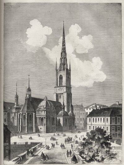 Riddarholmen kirke - Riddarholms kirke i Stockholm - 1866 - av Unknown artist