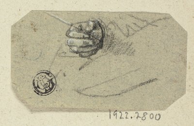 Høyre håndholdende tegneredskap av Unknown artist