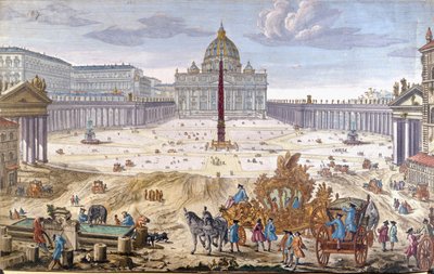Roma, Petersplassen på begynnelsen av 1700-tallet. av Unknown artist