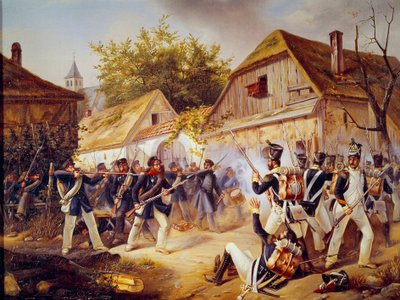 Russisk kampanje: "" Overgivelsen av troppene til Vandamme til slaget ved Culm (Kulm) den 30.08.1813"" 1813 Paris, Museum of the Armee av Unknown artist