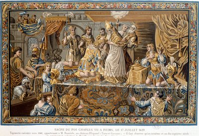 Hellige kong Charles VII i Reims 17. juli av Unknown artist