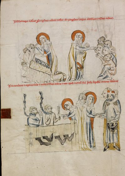 Sankt Hedvig tar vare på de syke; Sankt Hedvig tar vare på fanger av Unknown artist