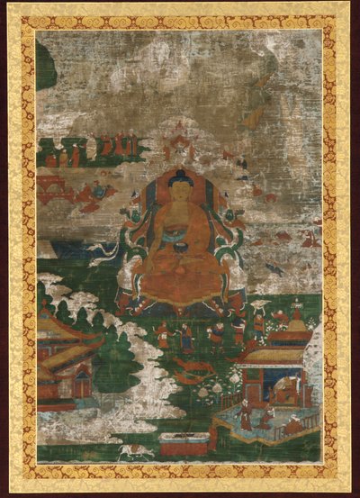 Sakyamuni tronet; og biografiske scener av Unknown artist