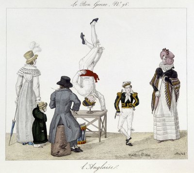 Saltimbanks: balansere - i "" Den gode sjangeren"", deb. 1800-tallet av Unknown artist