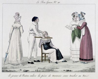 Saltimbanque: stafettpinnen - i "" Den gode sjangeren"", deb. 1800-tallet av Unknown artist