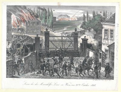 Scene ved Mariahilf-linjen i Wien av Unknown artist