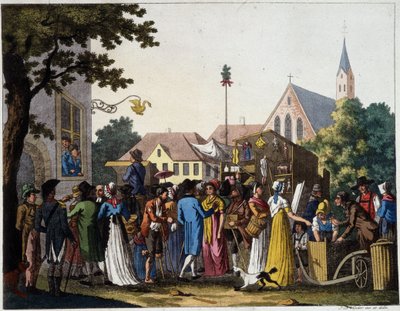 Turscene på 1700-tallet - gravering av Unknown artist