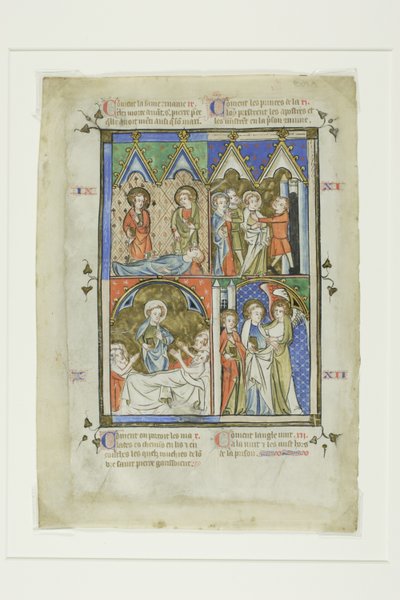 Scener fra Peterskirkens mirakler, fra en Bible Historiale eller et billedlig nytestamente av Unknown artist