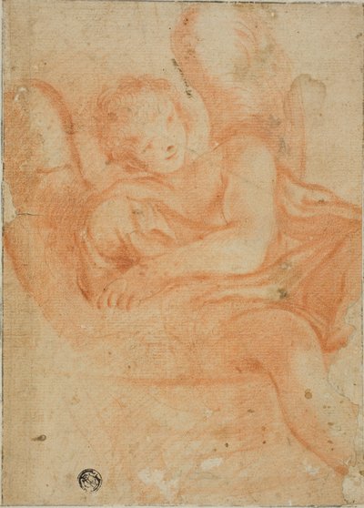 Sittende engel av Unknown artist
