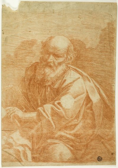 Sittende helgen eller filosof av Unknown artist