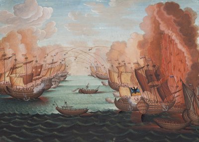 sjøslag av Unknown artist