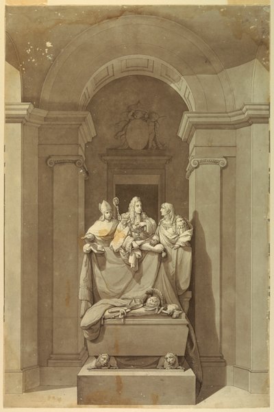 Gravmonumentet for de tre siste stuartene av Unknown artist