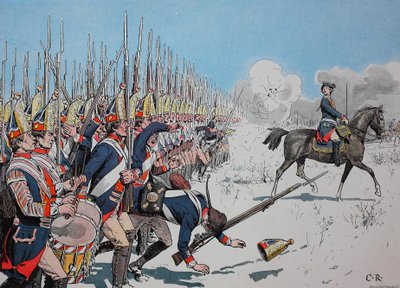 Syvårskrig, mellom 1756 og 1763, slaget ved Leuthen, 4. desember 1757, prøyssiske tropper av Unknown artist