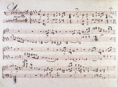 Noter til De to dagene, opera av Luigi Cherubini av Unknown artist