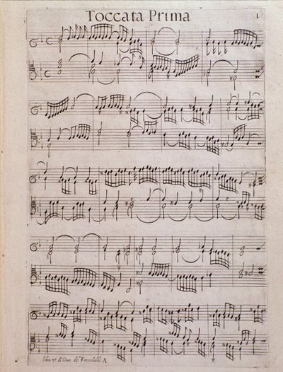Noter fra Second book of toccate av Girolamo Frescobaldi av Unknown artist