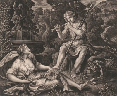 Hyrde og gjeterinne av Unknown artist