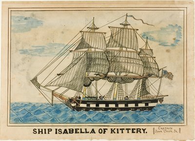 Skipet Isabella fra Kittery av Unknown artist