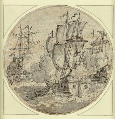 Skip på seil av Unknown artist