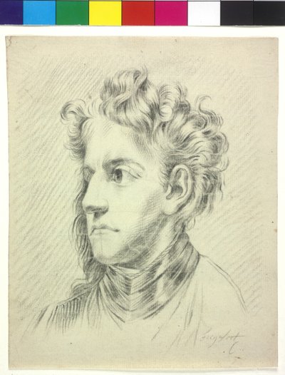Skulderstropp Bilde av en ung mann av Unknown artist