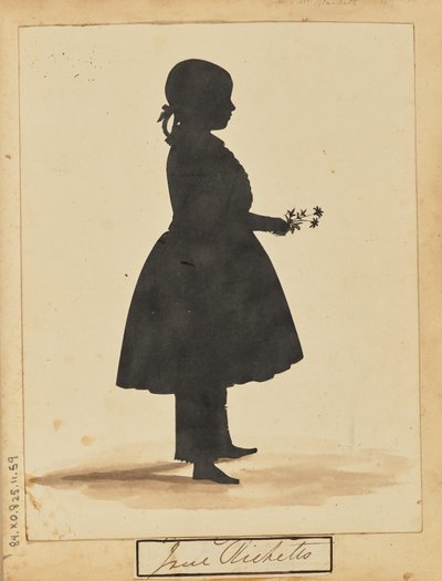 [Silhuett av en jente] av Unknown artist