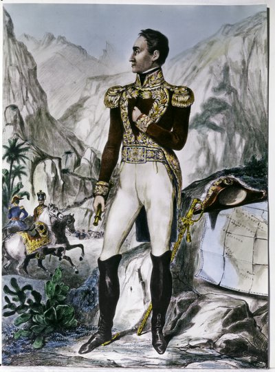 Simón Bolivar (1783–1630) (gravering) av Unknown artist