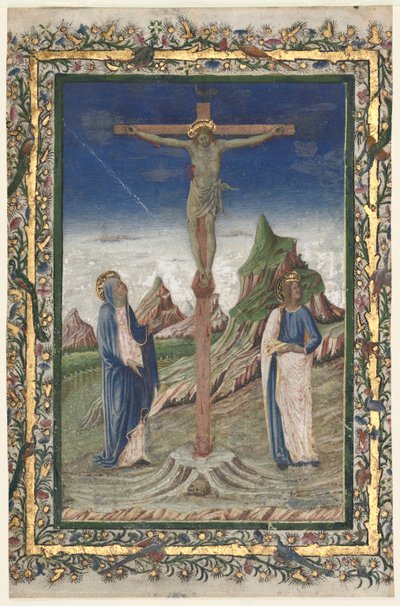 Single Leaf from a Missal: The Crucifixion av Unknown artist