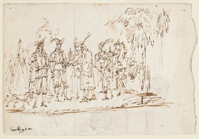Skisse: Et orientalsk besøk av Unknown artist