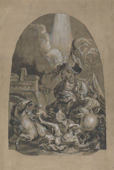 Skisse til oljemaleriet "The Conversion of St. Paul" av Unknown artist