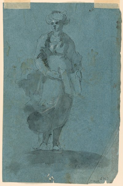Skisser A) Sibyll (?); B) Johannes forkynnelse av Unknown artist