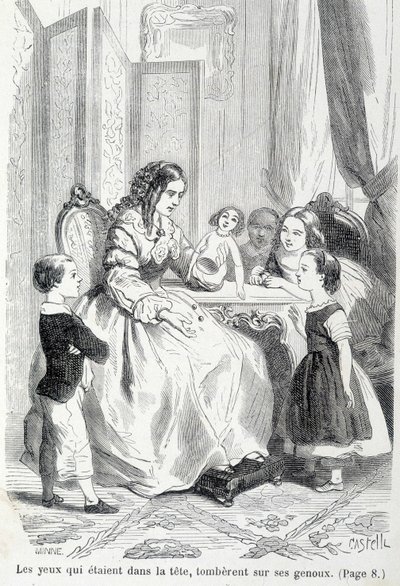 Sophie og den ødelagte dukken - i "The misfortunes of Sophie"" av grevinnen av Ségur, Hachette av Unknown artist