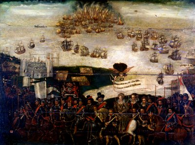 Spansk armada Dyptik av Unknown artist