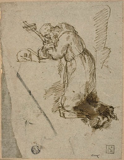 St. Frans av Assisi i bønn av Unknown artist