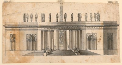 Scenedesign: En egyptisk struktur av Unknown artist