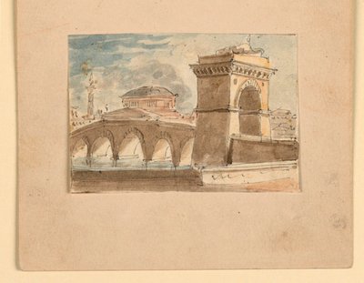 Scenedesign, bro over vann av Unknown artist