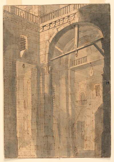 Scenedesign, Fengselshallen av Unknown artist