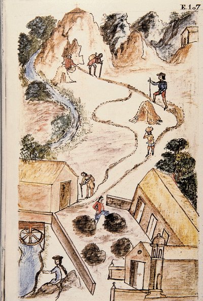 Boken "Trujillo del Peru" eller "Codex Martinez Companion", av Baltazar Martinez Companion og Bujanda, biskop av Trujillo (1782-1785) av Unknown artist