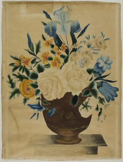 Stilleben med blomsterarrangement i potten av Unknown artist
